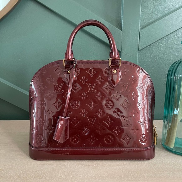 Louis Vuitton Damier Ebene Alma PM Special Ordered Wine Red